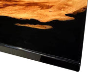 Rectangle Epoxy Resin Dining Table - Black