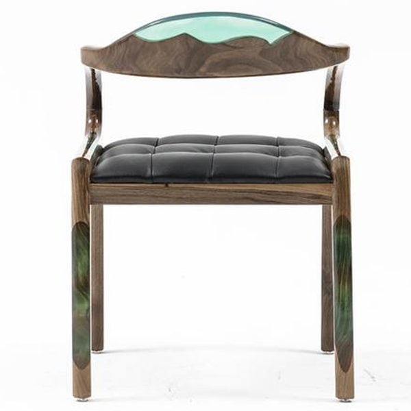 Epoxy Resin Wooden Dining Chair