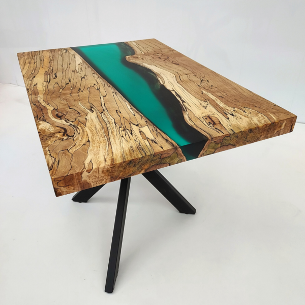 Rectangle Epoxy Resin Coffee Table - Green